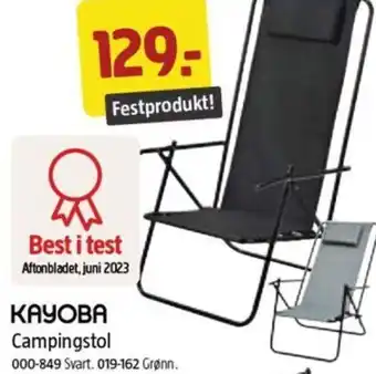 Jula Campingstol tilbud