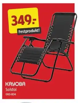 Jula KAYOBA Solstol tilbud