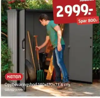 Jula Oppbevaringsbod 140x170x73,6 cm tilbud