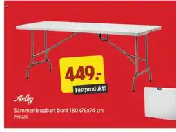 Jula Sammenleggbart bord 180x76x74 cm tilbud