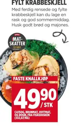 Meny FYLT KRABBESKJELL tilbud