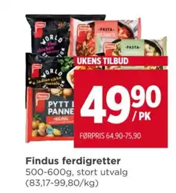 Meny Findus ferdigretter tilbud