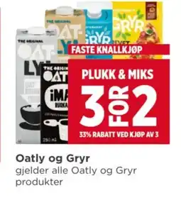 Meny Oatly og Gryr tilbud