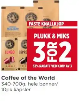 Meny Coffee of the World tilbud