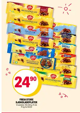 Coop Extra FREIA STORE SJOKOLADEPLATER tilbud