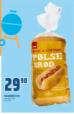 Coop Obs PØLSEBRØD 10 PK tilbud