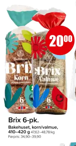 Spar Bakehuset, korn/valmue, 410–420 g tilbud