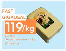 Gigaboks Gouda blokk 48+ ca .1 kg tilbud