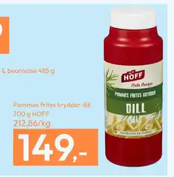 Gigaboks Pommes frites krydder dill 700 g HOFF tilbud