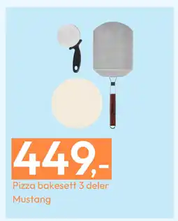 Gigaboks Pizza bakesett 3 deler Mustang tilbud