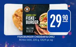 Rema 1000 FISKEBURGER CHEDDAR & CHILI tilbud
