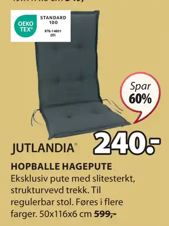 JYSK HOPBALLE HAGEPUTE tilbud