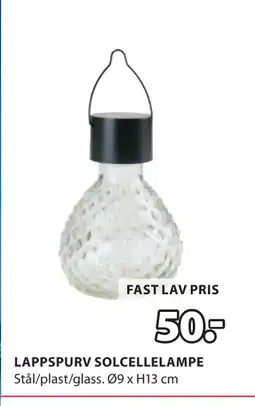 JYSK LAPPSPURV SOLCELLELAMPE tilbud