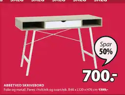 JYSK ABBETVED SKRIVEBORD tilbud