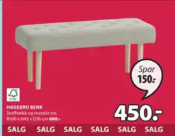 JYSK HAGEBRO BENK tilbud