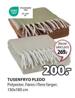 JYSK TUSENFRYD PLEDD tilbud