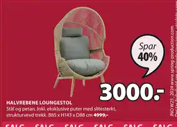 JYSK HALVREBENE LOUNGESTOL tilbud