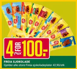 Europris FREIA SJOKOLADE tilbud