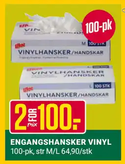 Europris ENGANGSHANSKER VINYL tilbud