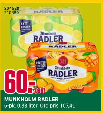 Europris MUNKHOLM RADLER tilbud