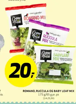Bunnpris ROMANO, RUCCULA OG BABY LEAF MIX tilbud