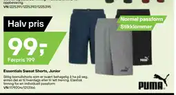 XXL Sport Essentials Sweat Shorts, Junior tilbud