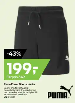 XXL Sport Puma Power Shorts, Junior tilbud