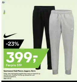 XXL Sport Sportswear Club Fleece Joggers, Herre tilbud