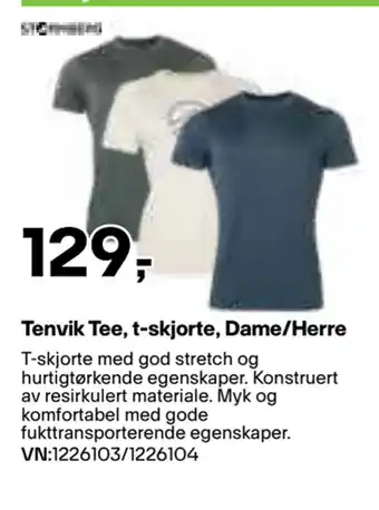 XXL Sport Tenvik Tee, t-skjorte, Dame/Herre tilbud
