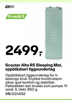 XXL Sport Scouter Alta R5 Sleeping Mat, oppblåsbart liggeunderlag tilbud