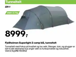 XXL Sport Fjellheimen Superlight 2 camp blå, tunneltelt tilbud
