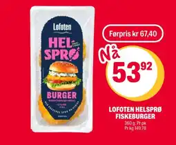 Coop Extra Lofoten fiskeburger tilbud