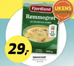 Bunnpris Fjordland rømmegrøt tilbud