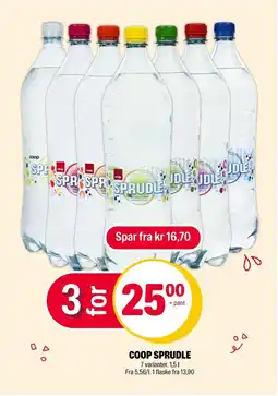 Coop Extra Sprudle vann med kulsyre og sitron tilbud