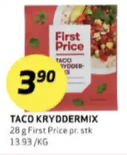Bunnpris First price taco kryddermix tilbud