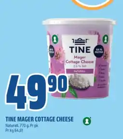 Coop Obs Tine mager cottage cheese naturell tilbud