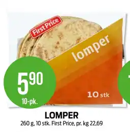 Kiwi First price lomper tilbud