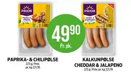 Kiwi Prior cheddar & jalapenopølse kalkun tilbud