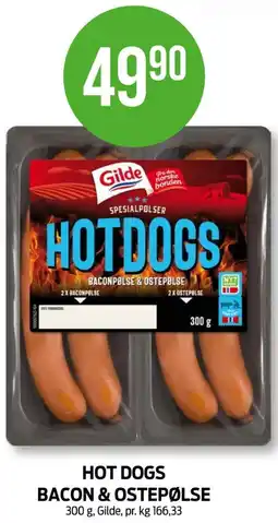 Kiwi Gilde hotdogs bacon & ostepølse tilbud