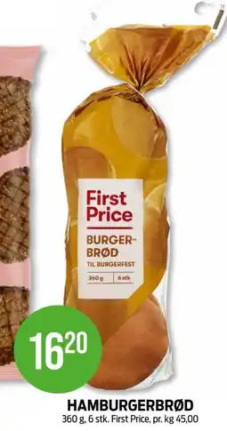 Kiwi First price hamburgerbrød tilbud