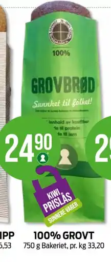 Kiwi Ukjent grovbrød tilbud