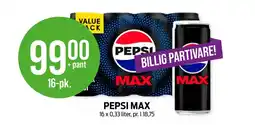 Kiwi Pepsi max brus tilbud