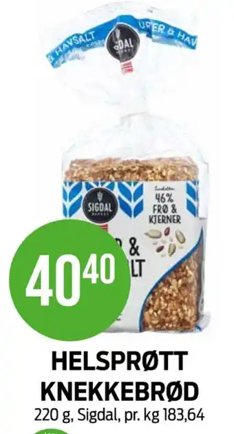 Kiwi Sigdal knekkebrød urter & havsalt tilbud