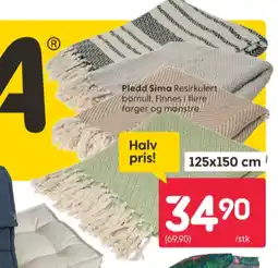 Rusta Ukjent pledd tilbud