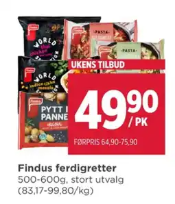 Meny Findus pytt i panne tilbud