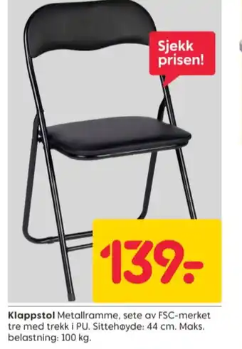 Rusta Ukjent klappstol tilbud