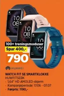 POWER WATCH FIT SE SMARTKLOKKE HUWFITSEBK tilbud