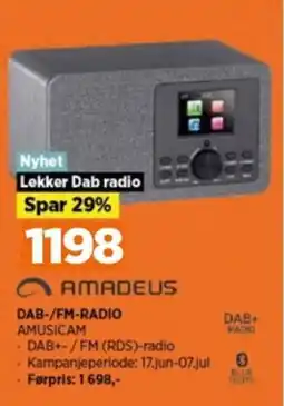 POWER DAB-/FM-RADIO AMUSICAM tilbud