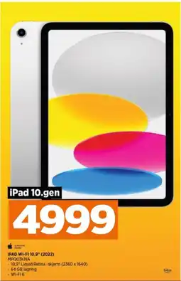 POWER IPAD WI-FI 10,9" (2022) MPQ03KNA tilbud