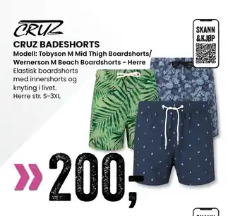 Sport Outlet CRUZ BADESHORTS tilbud